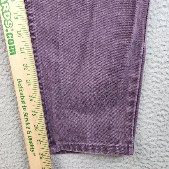 VTG Wrangler Jeans Womens 12 Purple Denim High Rise Straight Leg Mom USA Made - Picture 7 of 9